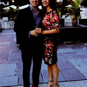 LK Bennet floral print dress.